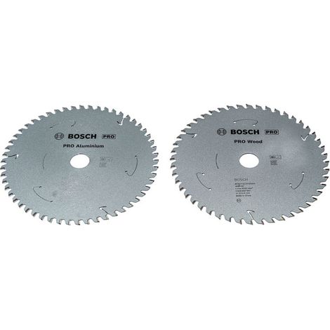 Set di lame per sega circolare Bosch PRO Wood/Alu per batteria, confezione da 2, 165 x 20 mm