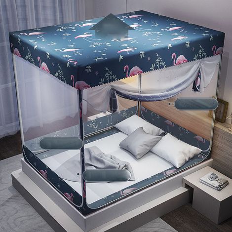 Rideaux de lit à baldaquin, filet de lit en maille haute densité, respirant et stable, doux pour la peau, pour chambre d'hôtel