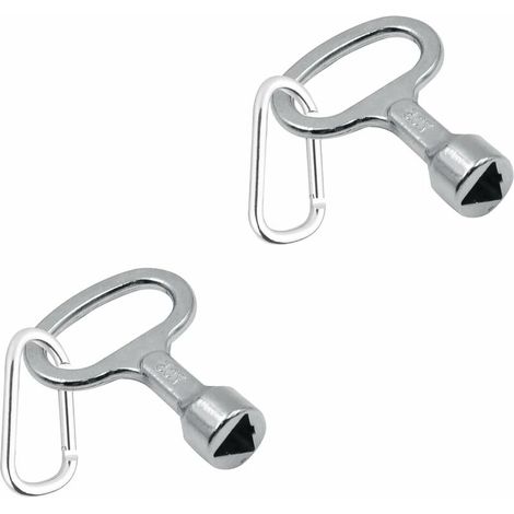 Memkey – Clé triangulaire en métal pour compteur de gaz – Alliage de zinc – Poignée en D pour force – Compatible avec trous triangulaires (1/4)