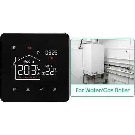 Termostato inteligente, control por WiFi, activación por voz, caldera de gas (1/2)