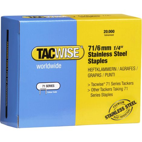 Tacwise Punti Metallici Inossidabili, da 71/6 mm (1/2)