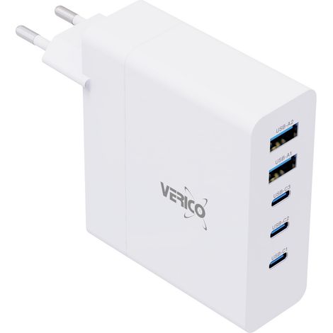 Verico Mojo 140W GaN 5 Chargeur USB 140 W 2x USB-A, 3x USB-C® Power Delivery 3.0 blanc intérieure (1/5)