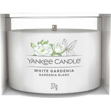 YANKEE CANDLE CANDELA VOTIVE IN VETRO SINGOLA WHITE GARDENIA