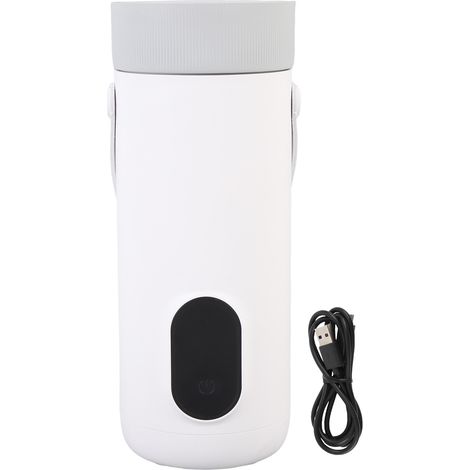 Kabelloser, elektrischer Reisewasserkocher aus Edelstahl (350 ml), USB-betrieben, kocht Wasser in nur 10 Minuten auf, kleiner, tragbarer Wasserkocher für Tee und Kaffee (1/5)