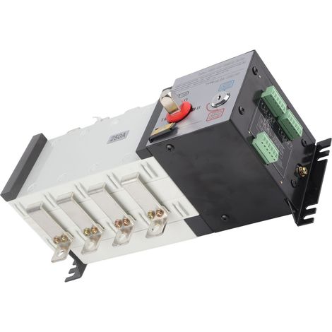 Commutateur de transfert de générateur isolé 2 entrées 1 sortie, conception à verrouillage mécanique, commutateur de transfert automatique à double alimentation 400 V CA 250 A (1/5)