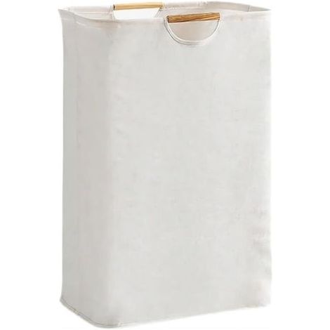 72L Panier à linge avec manche en bois, Grand panier a linge sale pour chambre salon chambre d'enfant salle de bain et voyage (XL) (1/5)