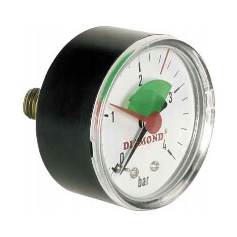 Manometer-Druckanzeige fi50 mm Messbereich 0-4 bar RÜCKSEITE (1/2)