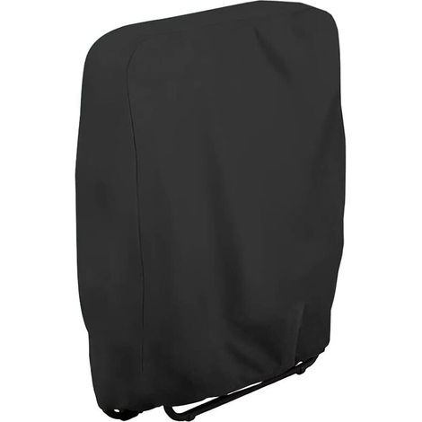 LYCXAMES -- Housse de protection pour chaises de jardin résistante aux UV Résistant au vent pour meubles de jardin Deckchair Chaise longue pliable avec sac de transport Oxford Noir 71x110x34CM (1/5)
