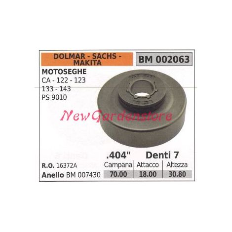 Ritzel DOLMAR Kettensägemotor CA 122 123 133 143 .404' Zähne 7 002063