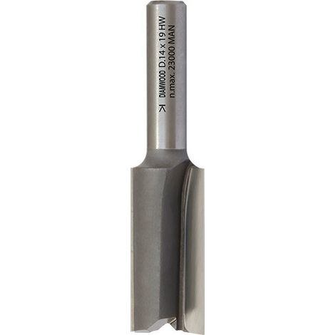 Diamwood Mèche à rainer droite avec carbure micrograin de qualité - 2 coupes - D. 18 x Lt. 51 x Lu. 19 x Q 8 mm - Conception suisse professionnelle pour bois durs (1/2)
