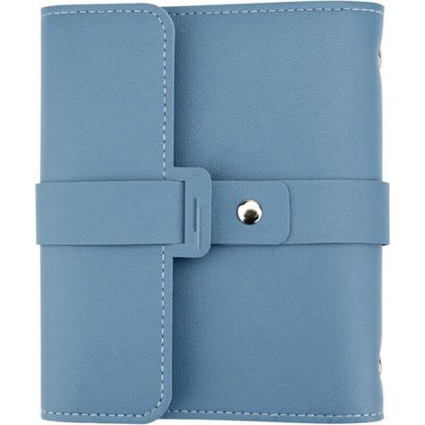 (Blue) Earring Holder, Earring Stand, Women's Jewelry Organizer, PU Leather Jewelry Roll for Travel, Small Notebook to Safely Store Your Earrings (1/5)