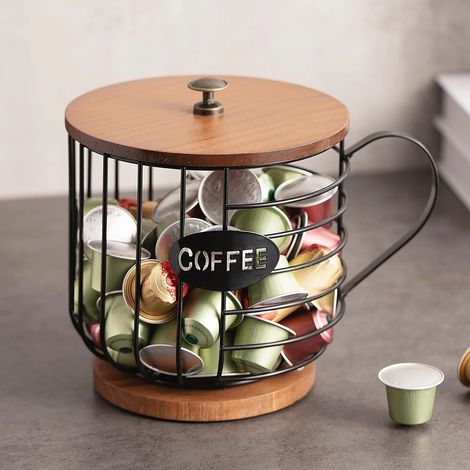 Organisateur pour capsules de café, pour plan de travail de cuisine, bar à café, bureau ou hôtel.-AquaForge (1/4)