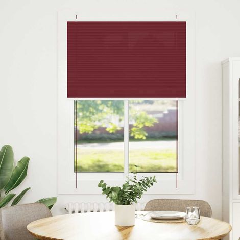 Maison Exclusive - Tenda Plissettata Rosso Bordeaux 95x100 cm Larghezza Tessuto