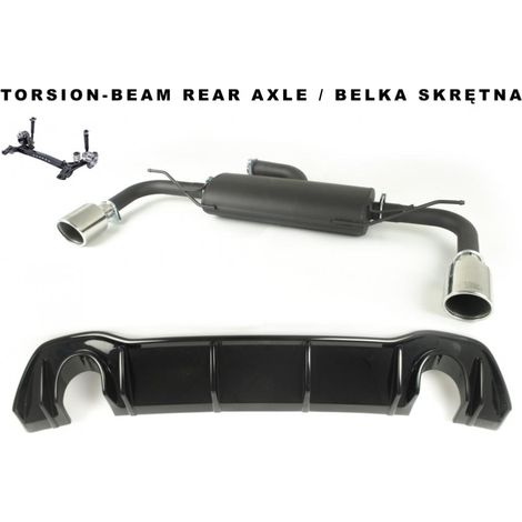 Silencieux Duplex Echappement Ulter VW Golf 8 2019 a 2021 1.5TSI 100mm-36956645