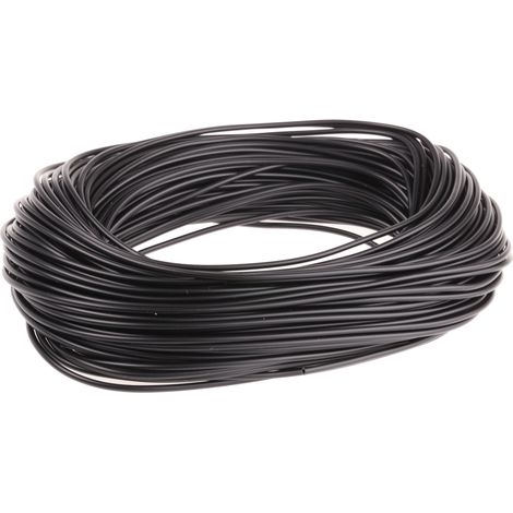 Gaine de protection 2mm RS PRO, Noir en PVC, 50m ( Prix pour sachet de 50 Mètres )