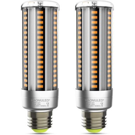E27 25W LED-Lampe, warmweiß 2700 K, 360° Abstrahlwinkel, nicht dimmbar, flimmerfrei, E27 LED-Lampe in Maiskolbenform, 2er-Pack