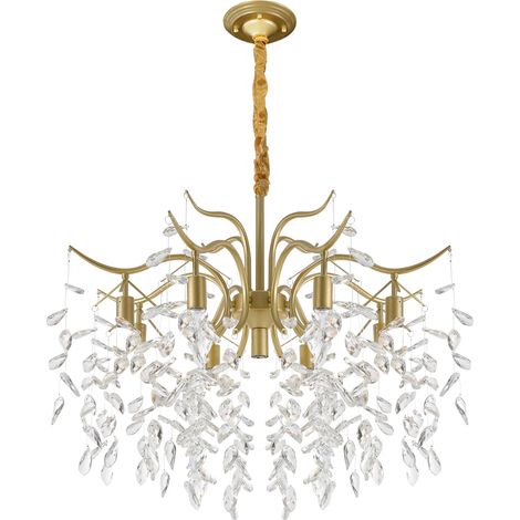 Kristall Kronleuchter, Modern Lüster Kreativ Deckenlampe Hängelampe Vintage Pendelleuchte für Wohnzimmer Esszimmer Schlafzimmer (1/5)