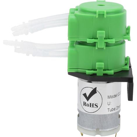 Pompe péristaltique double tête, mini doseuse pour liquides visqueux et non visqueux, tuyau 2x4mm (DC24V) (1/5)