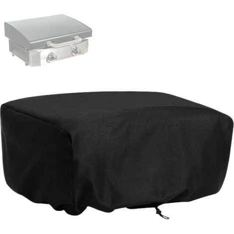 Housse Plancha Extérieur Barbecue pour Four à Pizza 55 x 55 x 27 cm en Tissu Oxford Noir Protection Imperméable Anti Poussière avec Cordon de Serrage Accessoires (1/5)