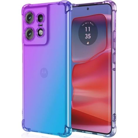 Fallfeste Schutzhülle mit Farbverlauf für Motorola Edge 50 Pro, Lila/Blau (1/4)