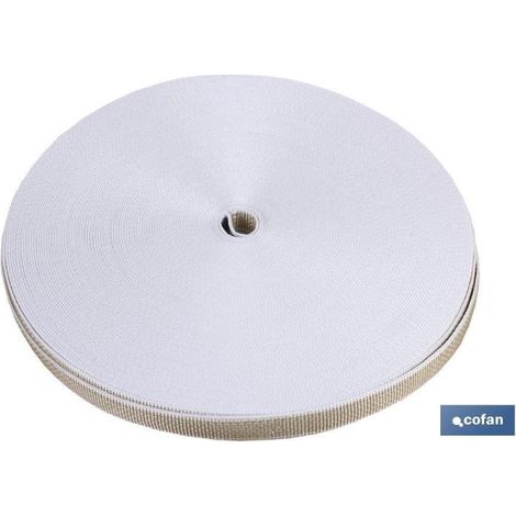 COFAN cinta persiana 2 c. 20,5mm x 50 m.gris/beige , Cinta de persiana de calidad extra con dos caras, una de color beige y otra de color gris. La medida de la cinta es de 20,5 mm