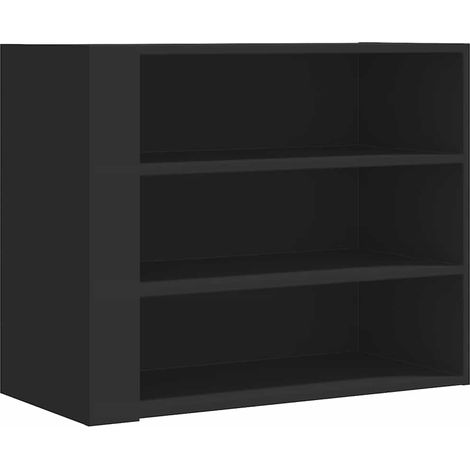 Maison Exclusive - Wandregal Schwarz 75x35x60 cm Holzwerkstoff