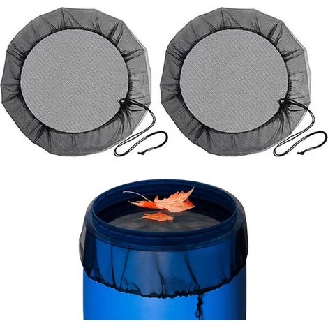 2 x Barrel de pluie - Compatible avec les tonneaux de pluie standard (diamètre 60 cm) - Seau de jardin avec moustiquaire, pour usage extérieur (1/5)