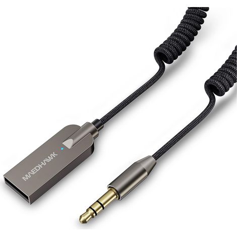 Récepteur Bluetooth 5.3 Jack Adaptateur AUX Voiture auxiliaire 3.5mm USB Adaptateur auxiliaire USB Bluetooth Autoradio Amplificateur, Enceinte Casque Filaire, Appel Mains Libres (1/5)