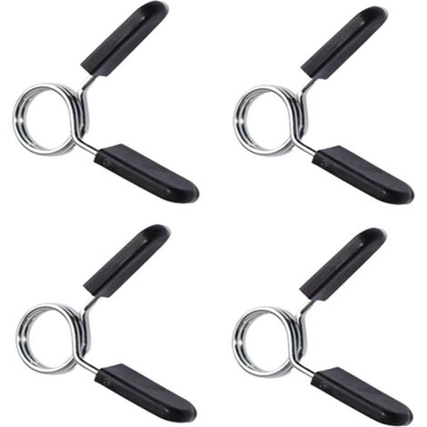 Juego de 4 clips de resorte para mancuernas, 25 mm, clips de resorte para mancuernas, clips de resorte, clips de levantamiento de pesas, entrenamiento de fuerza, cortos, levantamiento de pesas