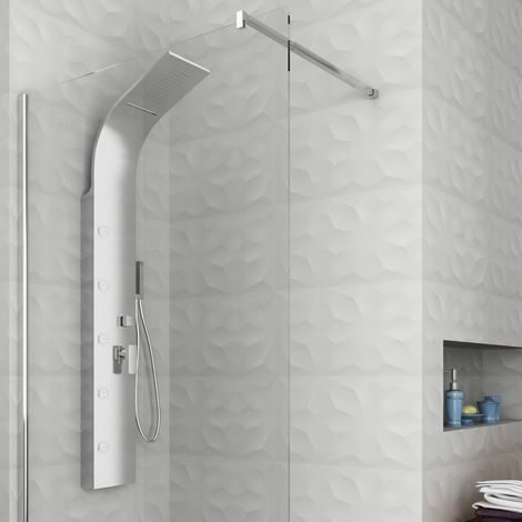 Columna ducha hidromasaje panel para ducha acero inox 4 vías mod. Alaska (1/5)