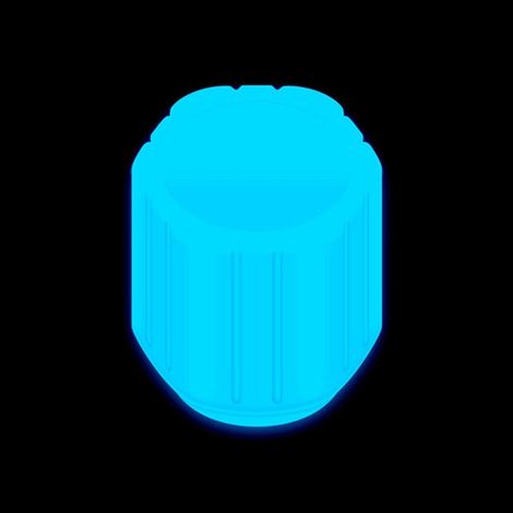 10 Stück, Farbe: blau, Material: ABS, im Dunkeln leuchtende Reifenventilkappen für Auto-, Motorrad- und Fahrradreifen. (1/4)