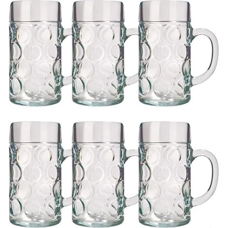 Bierglas, Bierkrug, Maßkrug, Bierseidel 6er Set Biergläser, ISAR - 0,3 Liter