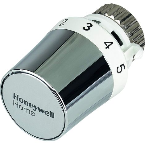 Honeywell Home Radiatori Testa termostatica Thera-5, connessione M30 x 1,5, con posizione zero, bianco/cromato, colore - bianco/cromato