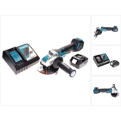 Makita DGA 519 RT1 Akku Winkelschleifer 18 V 125 mm Brushless X-Lock + 1x Akku 5,0 Ah + Ladegerät (1/5)