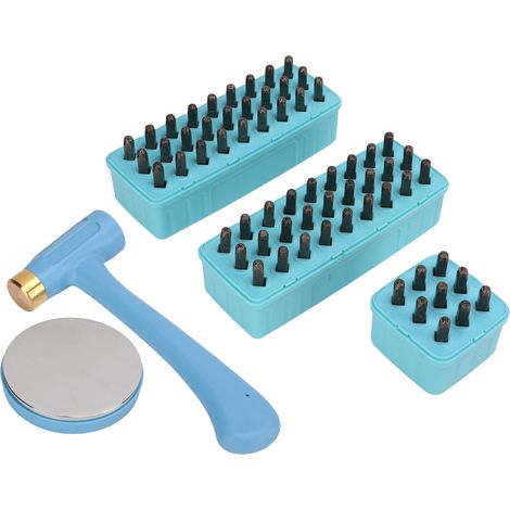 Kit de Poinçonnage Métal Alphabet Chiffres, Outil d'Estampage pour Cuir et Bijoux, 36 Pièces avec Poinçons et Flans, Bricolage Créatif (1/5)