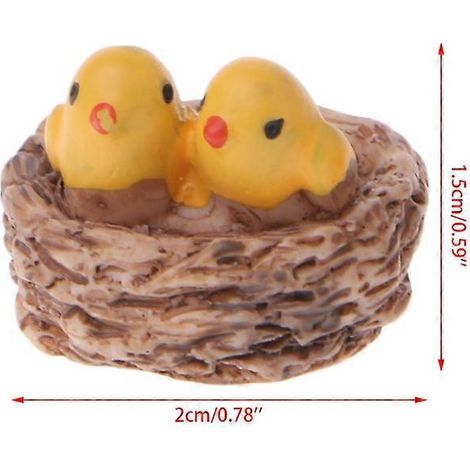 Mini-Vogelfigur aus Kunstharz, Miniaturornamente, sieht echt aus, Landschaftsbonsai für Puppen