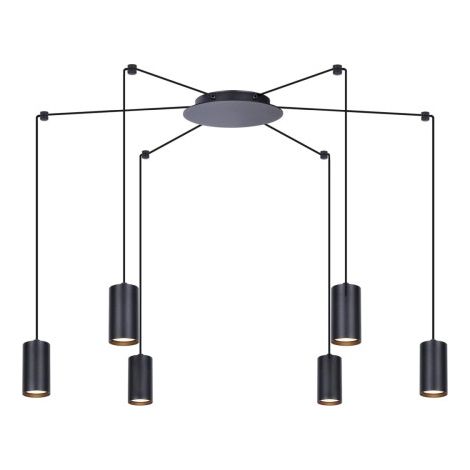 Suspension araignée moderne noire 6xGU10 Kaja K-4898