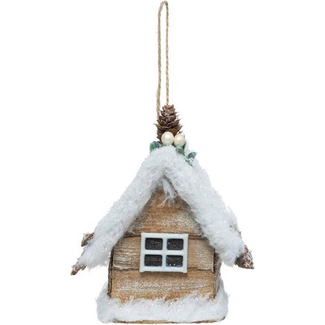 Soggetto casa di neve 13cm polistirolo assortito - Atmosphera créateur d'intérieur (1/2)