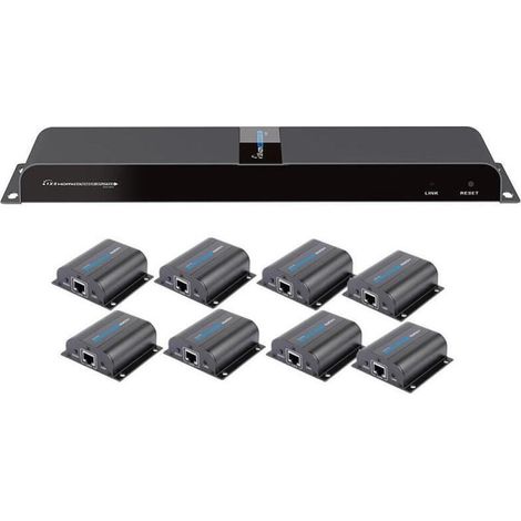 HDMI Extender Splitter 1x8 1080p60Hz via Twisted Pair Cat6 Cable up to 40m (1/2)