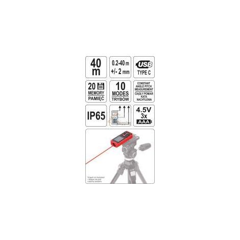 TELEMETRO LASER 40M - YT-73126 (1/5)