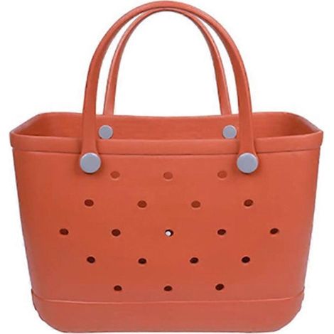 Grand sac de plage imperméable et lavable, couleur unie, grande capacité, panier fourre-tout d'été en EVA résistant pour les loisirs de plein air et les voyages.