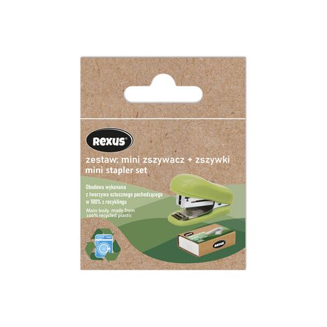 Set: mini cucitrice + punti metallici REXUS