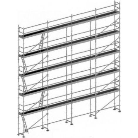 Gerüst 156m² - Struktur + Plattformen - Strebe Version - DUO156-SP