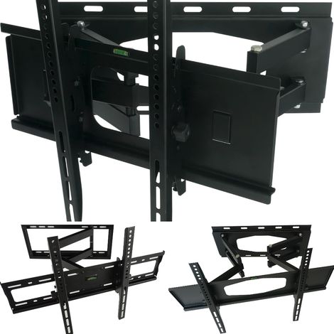 NEMAXX® MK07 Support Mural TV pour téléviseurs et moniteurs 32–55 pouces (81–140 cm), orientable, inclinable et extensible, VESA 100x100 à 600x400 mm, jusqu’à 35 kg, avec niveau à bulle