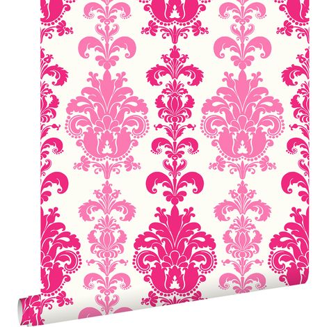 papier peint baroque rose - ESTAhome (1/5)