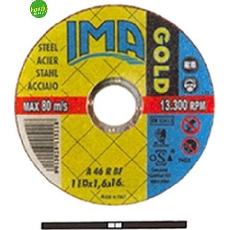 Minidisco ima per ferro gold piano ø125 x 1,6 x 22,23 mm
