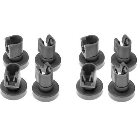 vhbw 8x Korbrolle für Oberkorb kompatibel mit AEG G 300 Favorit, 50750VI, 2603, 2403, 806, 403 Geschirrspüler - Durchmesser 25 mm (1/2)