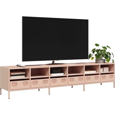 TV-Schrank Rosa 202x39x43,5 cm Kaltgewalzter Stahl