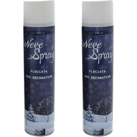 2 Neve Spray max bomboletta 600 ml per decorazioni albero di natale presepe vetri finestre casa vetrine artificiale (1/3)