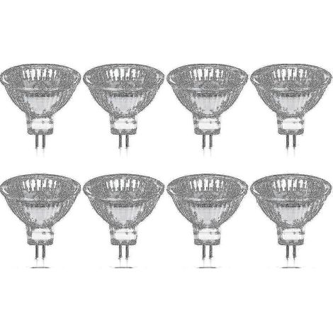 MR16 GU5.3 35W/50W 12V dimmbare Halogenlampe, warmweiß 2800K, 400 lm, 2-Pin-Sockel, 8er-Pack. (1/2)